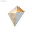 GobekUsa Nordic 1-Light Splicing Pyramid Wall Sconce with Adjustable Rubber Wood Shade in Black/Red/White