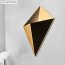 GobekUsa Nordic 1-Light Splicing Pyramid Wall Sconce with Adjustable Rubber Wood Shade in Black/Red/White