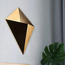 GobekUsa Nordic 1-Light Splicing Pyramid Wall Sconce with Adjustable Rubber Wood Shade in Black/Red/White