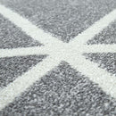 Modern Geometric Rug for Living-Room in Gray