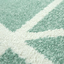 Modern Geometric Rug for Living-Room in Mint Green