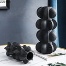 GobekUsa Geometric Spiral Resin Vase - Black and White Flower Vase for Home Decor