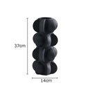 GobekUsa Geometric Spiral Resin Vase - Black and White Flower Vase for Home Decor