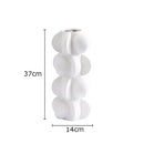 GobekUsa Geometric Spiral Resin Vase - Black and White Flower Vase for Home Decor