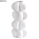 GobekUsa Geometric Spiral Resin Vase - Black and White Flower Vase for Home Decor