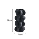GobekUsa Geometric Spiral Resin Vase - Black and White Flower Vase for Home Decor
