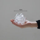 GobekUsa Glass Coil Wound Ball Ornament: Hand-made, Geometric, Transparent, Home Decoration