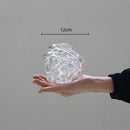 GobekUsa Glass Coil Wound Ball Ornament: Hand-made, Geometric, Transparent, Home Decoration