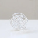 GobekUsa Glass Coil Wound Ball Ornament: Hand-made, Geometric, Transparent, Home Decoration