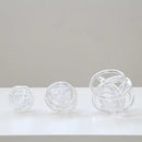 GobekUsa Glass Coil Wound Ball Ornament: Hand-made, Geometric, Transparent, Home Decoration