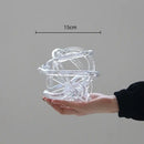 GobekUsa Glass Coil Wound Ball Ornament: Hand-made, Geometric, Transparent, Home Decoration