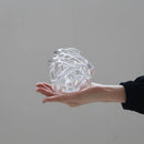 GobekUsa Glass Coil Wound Ball Ornament: Hand-made, Geometric, Transparent, Home Decoration