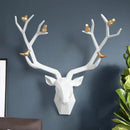 GobekUsa Deer Head Wall Decor Sculpture | Modern Abstract Animal Statue for Home Decor