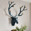 GobekUsa Deer Head Wall Decor Sculpture | Modern Abstract Animal Statue for Home Decor