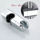 Modern geometric white & black shower slide rail holder bracket bathroom by Decorbites