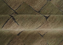 Modern Geometrical Brown, Olive and Charcoal Hand Knotted 5x8 Wool and Silk Area Rug