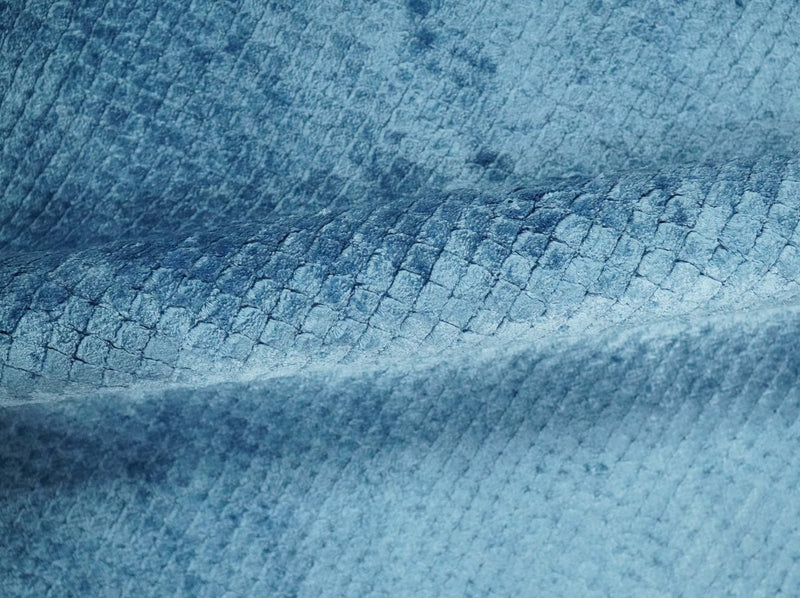 Modern Geometrical Cross Square Hand Made 2x3 Aqua Blue Art silk Area Rug