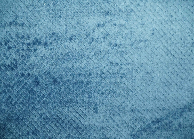 Modern Geometrical Cross Square Hand Made 2x3 Aqua Blue Art silk Area Rug