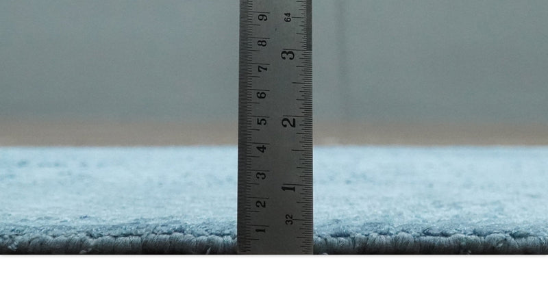 Modern Geometrical Cross Square Hand Made 2x3 Aqua Blue Art silk Area Rug