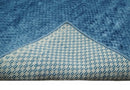 Aqua Blue Handwoven Art Silk Area Rug 2x3 - Modern Geometric