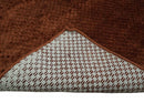 Brown Geometric Cross Square Hand Woven Art Silk Area Rug 2x3 - Modern
