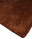 Modern Geometrical Cross Square Hand Made 2x3 Brown Art silk Area Rug