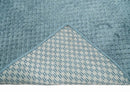 Aqua Blue Art Silk Area Rug 2x4 - Hand Woven Modern Geometric