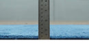 Art Silk Area Rug Blue Geometric Hand Woven Modern with Cross Square Motifs 2x4