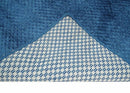 Modern Geometrical Cross Square Hand Made 2x4 Blue Art silk Area Rug