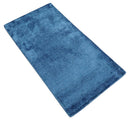 Art Silk Area Rug Blue Geometric Hand Woven Modern with Cross Square Motifs 2x4