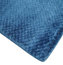 Modern Geometrical Cross Square Hand Made 2x4 Blue Art silk Area Rug