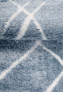 Modern Geometrical Design Blue 5x7 Rug