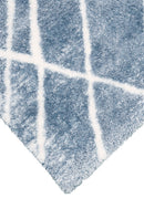 Modern Geometrical Design Blue 5x7 Rug