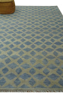Modern Geometrical Diamond Design Gray and Beige 8x10 Hand knotted wool rug by The Rug Decor