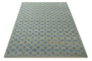 Modern Geometrical Diamond Design Gray and Beige 8x10 Hand knotted wool rug by The Rug Decor