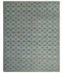 Modern Geometrical Diamond Design Gray and Beige 8x10 Hand knotted wool rug by The Rug Decor