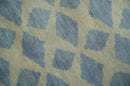 Modern Geometrical Diamond Design Gray and Beige 8x10 Hand knotted wool rug by The Rug Decor