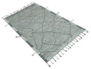 Modern Geometrical Hand carved Texture Gray, Ivory and Charcoal Hand Knotted 5x8 wool Area Rug