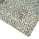 Modern Geometrical Hand knotted 2x3 Gray, Beige and Silver Area Rug | N5323