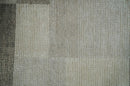 Contemporary Geometric Hand-Knotted Wool Area Rug 2x3 Gray Beige and Silver