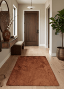 Brown Geometric Cross Square Hand Woven Art Silk Area Rug 2x3 - Modern