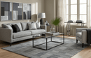 Charcoal Gray Silver Blended Wool Area Rug 8x10 - Handwoven Scandinavian Geometric Flatwoven