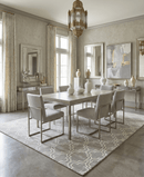 Hand Tufted Wool Area Rug Contemporary Geometric Brown and Silver Pattern 8x10