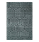 Modern Geometrical Hand Woven 2x3 Charcoal Area Rug made with Art Silk | N7123