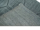 Charcoal Modern Geometric Hand-Woven Area Rug 2x3 - Art Silk