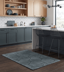 Charcoal Modern Geometric Hand-Woven Area Rug 2x3 - Art Silk