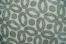 Modern Geometrical Ivory, Teal and Brown Hand Knotted 8x10 wool Area Rug by The Rug Decor
