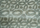Modern Geometrical Ivory, Teal and Brown Hand Knotted 8x10 wool Area Rug by The Rug Decor