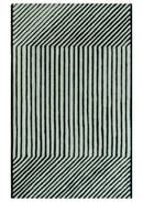 Modern Geometrical Pattern Black And White Hand Tufted Custom Made wool rug