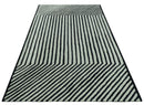 Modern Geometrical Pattern Black And White Hand Tufted Custom Made wool rug